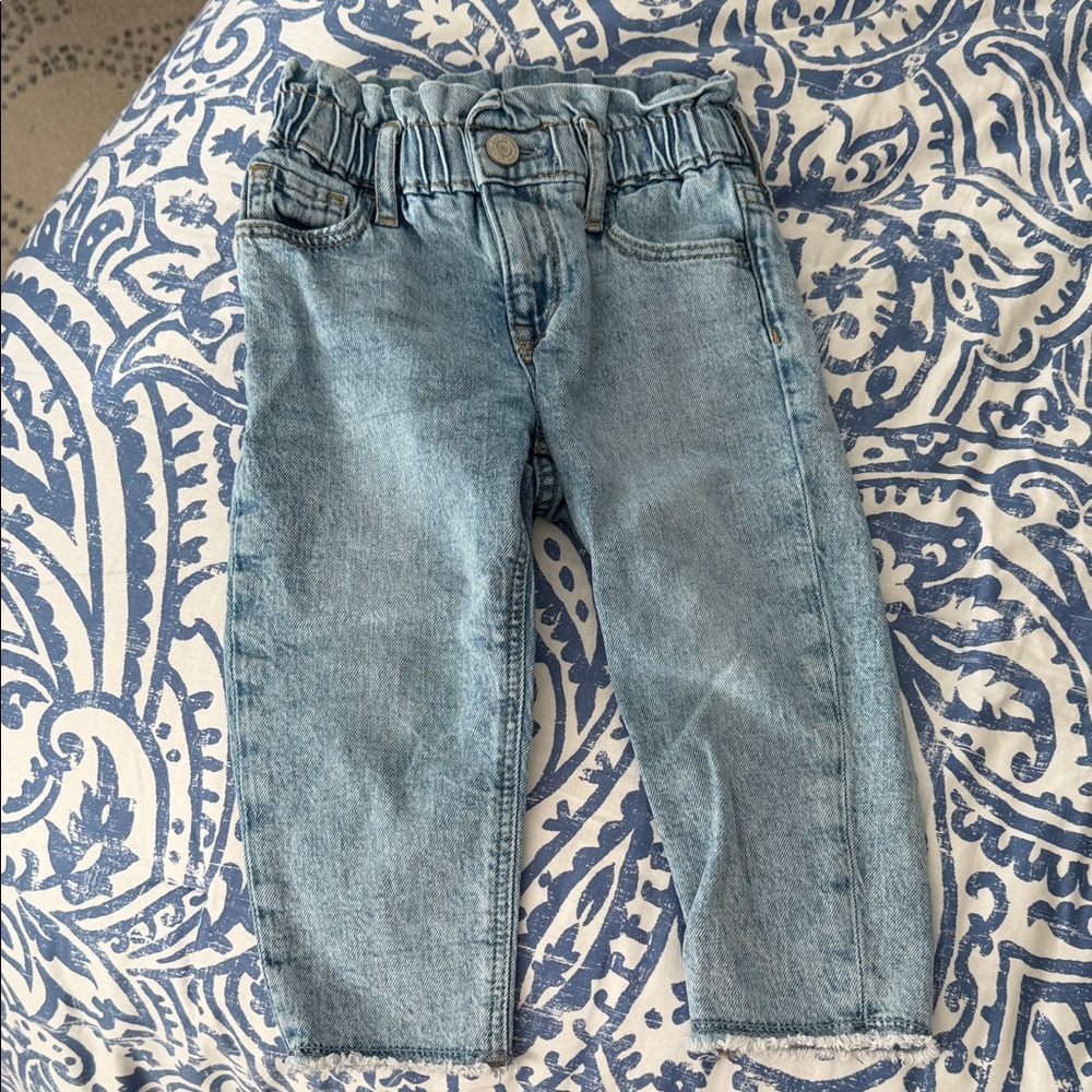 GAP Light Blue Kids Paper Bag Jeans 3T